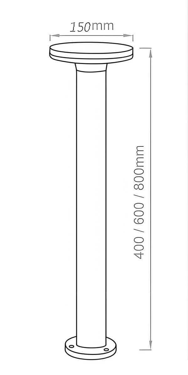 Poste Zenit Disco Led 10W  IP65 60cm - Imagen 4